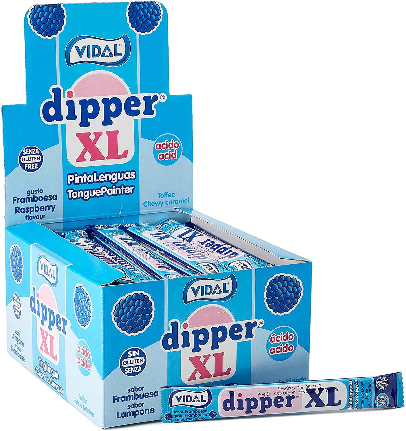 VIDAL DIPPER XL FRAMBUESA 100U