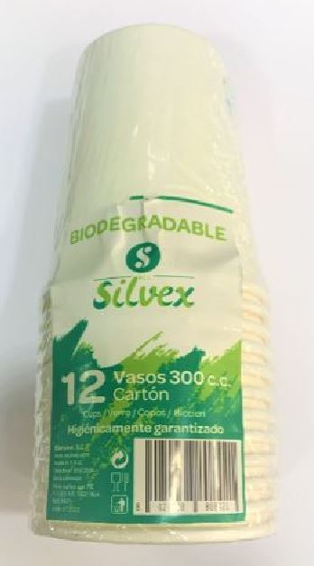 VASOS BIODEGRADABLES blanco 300CCL 12U