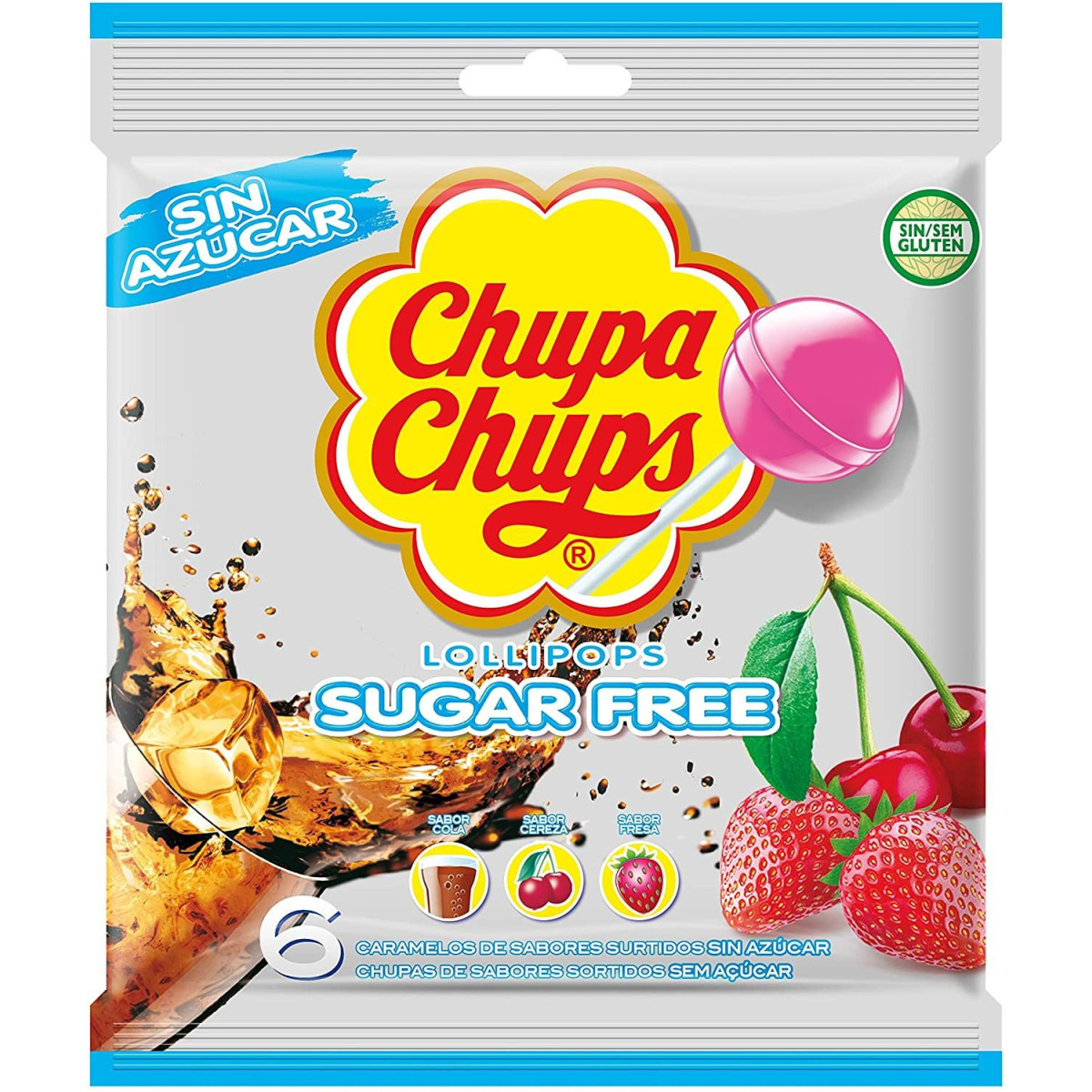 PERFETTI CHUPA SUGAR FREE BOLSA 6U